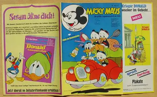 () Walt Disneys MICKY MAUS. Heft Nr. 23 vom 5. 6. 1971. Originalheft mit 2 Klappseiten. Ehapa-Verlag # Walt Disney