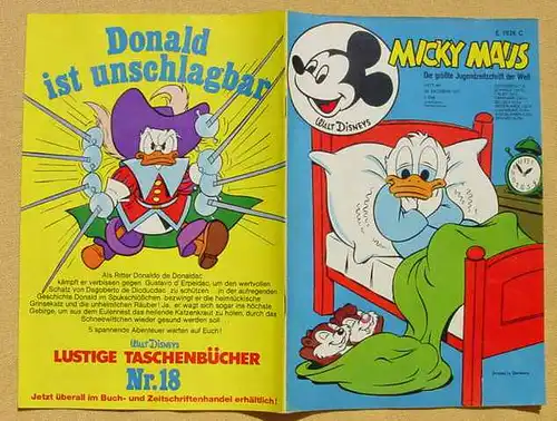 (1044289) Walt Disneys MICKY MAUS. Heft Nr. 44 vom 30. 10. 1971. Originalheft. Ehapa-Verlag # Walt Disney