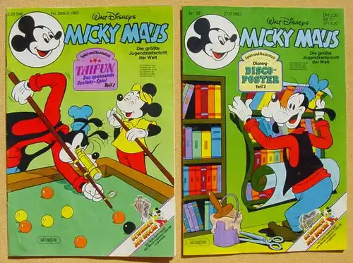 (1044295) 6 x Walt Disneys MICKY MAUS. Sechs Hefte von 1983. Sehr guter Zustand. Ehapa-Verlag # Walt Disney