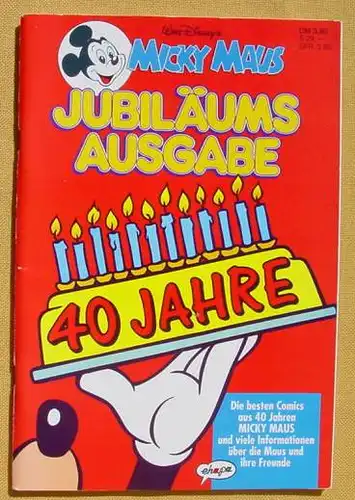 () Walt Disneys MICKY MAUS. Jubilaeumsausgabe 40 Jahre (1991) in TOP Zustand ! Ehapa-Verlag # Walt Disney