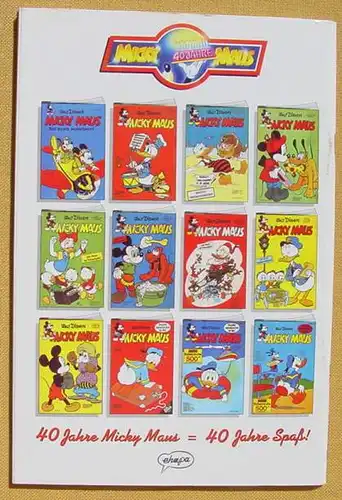 () Walt Disneys MICKY MAUS. Jubilaeumsausgabe 40 Jahre (1991) in TOP Zustand ! Ehapa-Verlag # Walt Disney