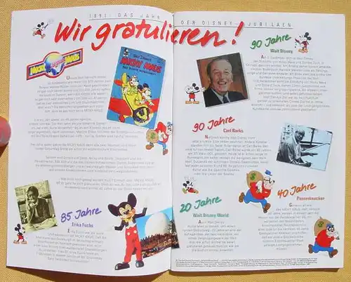 () Walt Disneys MICKY MAUS. Jubilaeumsausgabe 40 Jahre (1991) in TOP Zustand ! Ehapa-Verlag # Walt Disney