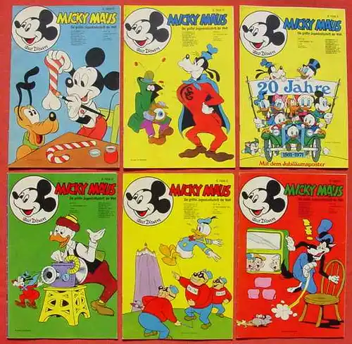 () Walt Disneys MICKY MAUS. 21 verschiedene Hefte von 1971. Ehapa-Verlag # Walt Disney