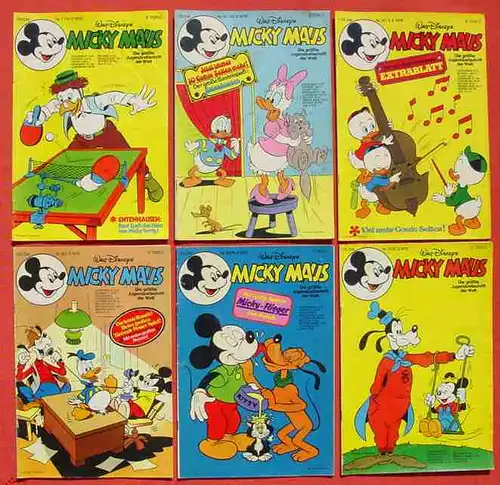 (1044310) Walt Disneys MICKY MAUS. 14 verschiedene Hefte von 1976. Ehapa-Verlag # Walt Disney