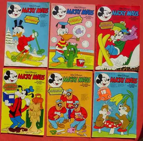 (1044311) Walt Disneys MICKY MAUS. 13 verschiedene Hefte von 1977. Ehapa-Verlag # Walt Disney