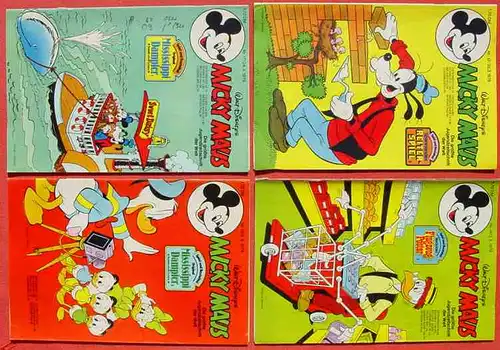 (1044314) Walt Disneys MICKY MAUS. 6 Hefte von 1979 mit Spiel- u. Bastelteilen. Ehapa-Verlag # Walt Disney