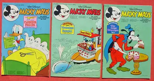 () Walt Disneys MICKY MAUS. 9 verschiedene Hefte von 1977-1982. Ehapa-Verlag # Walt Disney