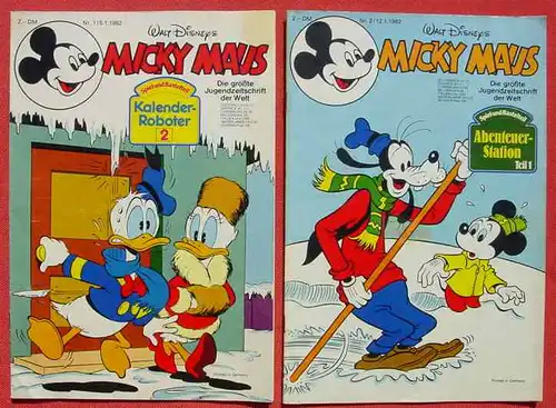 () Walt Disneys MICKY MAUS. 9 verschiedene Hefte von 1977-1982. Ehapa-Verlag # Walt Disney