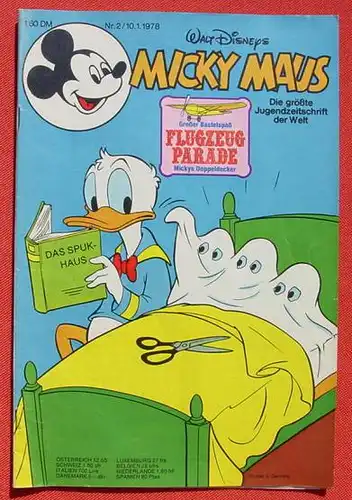 (1044318) Walt Disneys MICKY MAUS. Heft Nr. 2 vom 10. 1. 1978. Originalheft. Ehapa-Verlag # Walt Disney