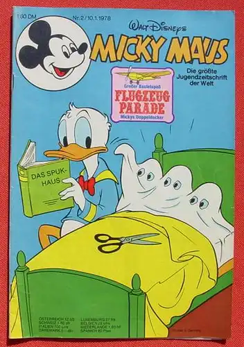 () Walt Disneys MICKY MAUS. Heft Nr. 2 vom 10. 1. 1978. Originalheft. Ehapa-Verlag # Walt Disney