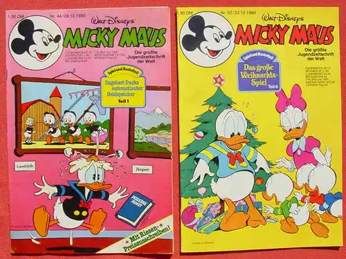 () Walt Disneys MICKY MAUS. 9 verschiedene Hefte von 1980. Ehapa-Verlag # Walt Disney