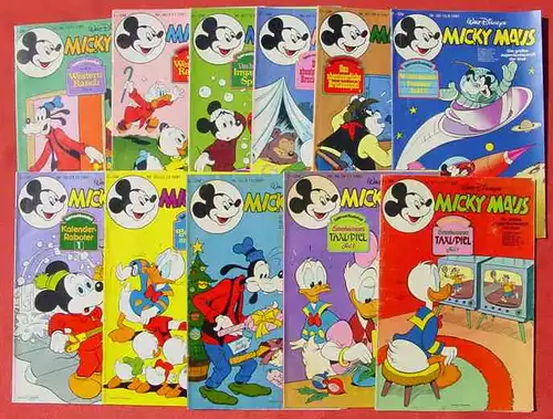 (1044321) Walt Disneys MICKY MAUS. 23 verschiedene Hefte von 1981. Ehapa-Verlag # Walt Disney
