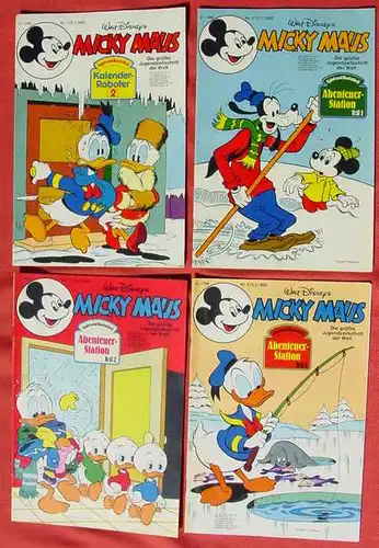 (1044324) 8 x Walt Disneys MICKY MAUS. 8 Hefte von 1982. Sehr guter Zustand. Mit Bastelteilen. Ehapa-Verlag # Walt Disney