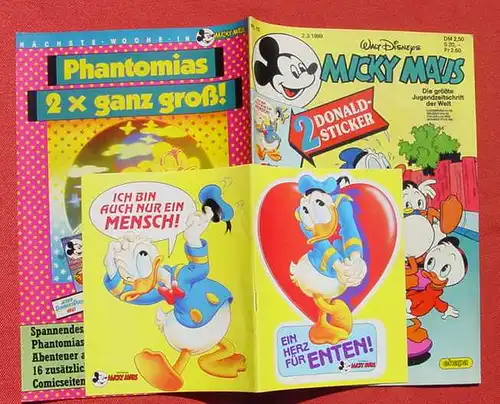 (1044337) Walt Disneys MICKY MAUS Nr. 10 / 1989. Mit 2 Sticker. TOP Zustand. Ehapa-Verlag # Walt Disney