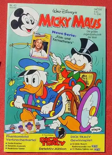 () Walt Disneys MICKY MAUS Nr. 43 / 1990. Sehr guter Zustand. Ehapa-Verlag # Walt Disney