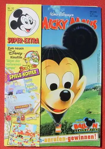 () Walt Disneys MICKY MAUS. Nr. 32 / 1991, komplett mit Beilage. Guter Zustand. Ehapa-Verlag # Walt Disney