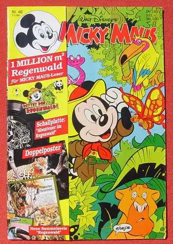 (1044352) Walt Disneys MICKY MAUS. Nr. 46 / 1991, komplett mit Beilagen. Ehapa-Verlag # Walt Disney