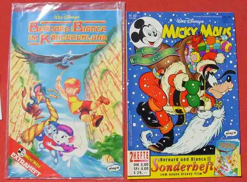 (1044358) Walt Disneys MICKY MAUS. Nr. 52 / 1991 u. Beiheft "Bernard und Bianca". Ehapa-Verlag # Walt Disney
