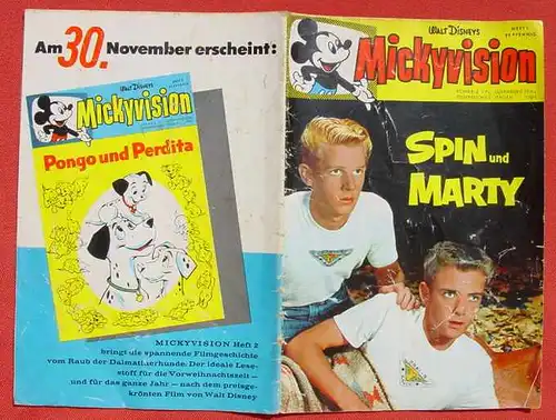 (1044368) Walt Disneys MICKYVISION Nr. 1 / 1962, mit Spin und Marty. Ehapa-Verlag # Walt Disney