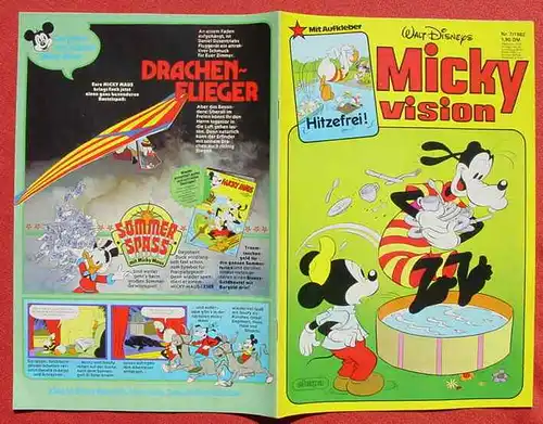 () Walt Disneys MICKYVISION Nr. 7 / 1982. Mit Aufkleber "Hitzefrei !" TOP Zustand. Ehapa-Verlag # Walt Disney