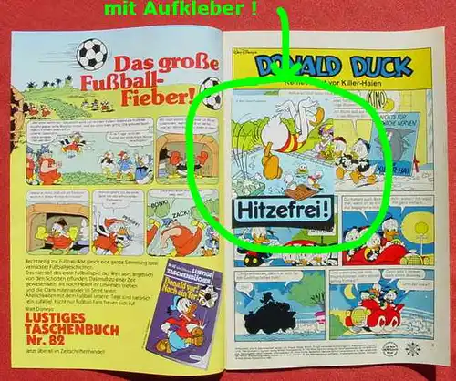 () Walt Disneys MICKYVISION Nr. 7 / 1982. Mit Aufkleber "Hitzefrei !" TOP Zustand. Ehapa-Verlag # Walt Disney