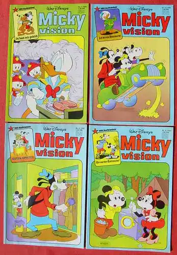 () Walt Disneys MICKYVISION. 12 x TOP Hefte von 1978-1984, OHNE Aufkleber. Ehapa-Verlag # Walt Disney