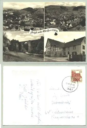 (1019868) Ansichtskarte "Gruss aus Weiher / Odenwald". Gasthaus 'Zur Mühle'