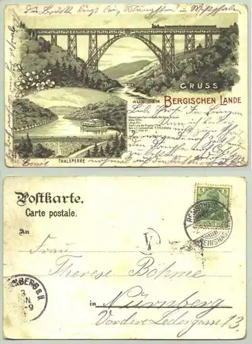 1017874 AK Gruss aus dem Bergischen Lande 1903 (PLZ 42659)
