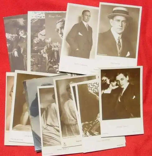 Neu : Versandkosten ab Euro 2,20 (intern : ) Filmschauspieler-Ansichtskarten. Von den 14 AK sind 8 x postalisch gelaufen 1909-1919. 