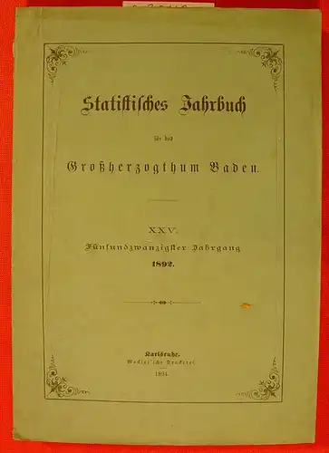 Grosshzgt. BADEN / Jahrbuch 1892 (0080119)