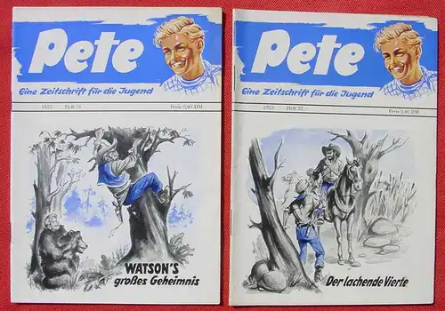 10 x Pete Romanhefte 1950er Jahre ! Groschenhefte. Einzelhefte. Bild folgt - oder bitte anfragen. Danke