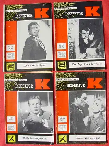 46 alte Romanhefte 'Inspektor K'