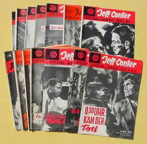 () 14 verschiedene Hefte der Reihe : 'FBI-Agent Jeff Conter''. Zauberkreis-Verlag, Rastatt / Baden, Anfang 1960er Jahre