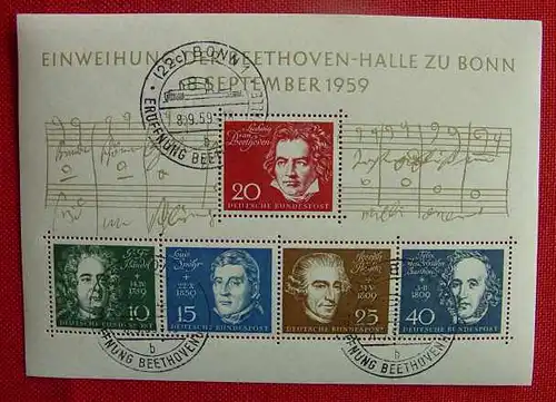 Beethoven-Block SST 'Bonn 8.9.59' (int : 1016328)