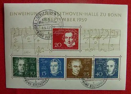 Beethoven-Block SST 'Bonn 8.9.59' (int : )