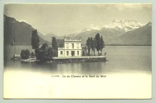 (1020314) Ansichtskarte Schweiz. Ile de Clarens et la Dent du Midi