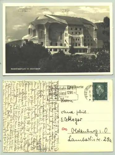 (1020309) Ansichtskarte Schweiz. Dornach Goetheanum. Postalisch gelaufen 1931