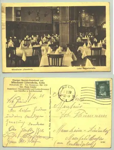 Köln (Gaststaette) 1928 (intern : 0081395)  Ansichtskarte