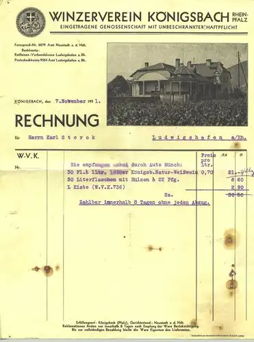 Rechn. Koenigsbach 1931 (intern : 1019403)