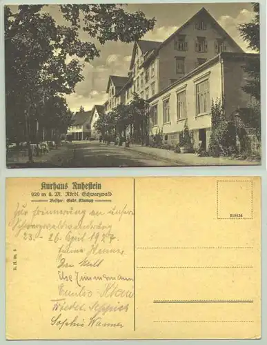 Ruhestein 1927 (intern : 1020443)