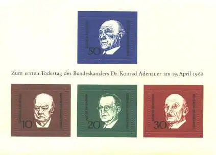 47 x Block Adenauer 1968 postfrisch (1017635)