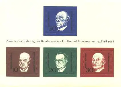 Neu : Versandkosten ab Euro 2,20 () 47 x Block Adenauer 1968 postfrisch zusammen abzugeben. Partie von insgesamt 47 x Blockausgaben (Adenauer) postfrisch. 
