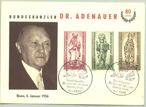 Adenauer Gedenkkarte 1956 (intern : 1016799)