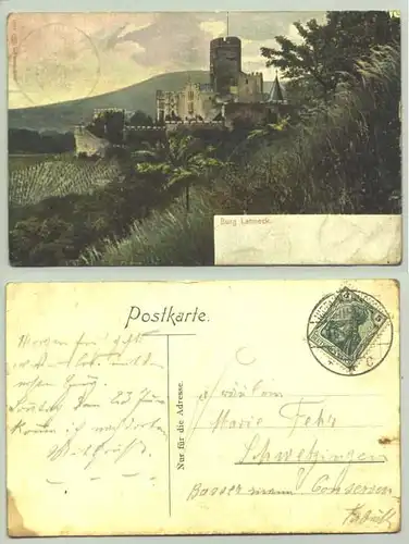 Burg Lahneck 1907 ? (intern : )