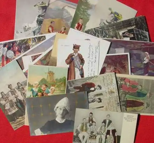 Neu : Versandkosten ab Euro 2,20 ()  29 x sehr schöne und alte Ansichtskarten zum Thema "Trachten". Die Mehrzahl der AK sind beschrieben u. postalisch gelaufen u. stammen aus der Zeit des WK I .  1914-1918.