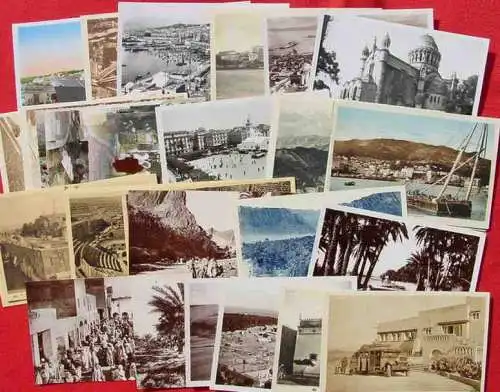 Neu : Versandkosten ab Euro 2,50 (intern : ) Kleine Sammlung von alten Ansichtskarten von Algerien. Vermutlich aus der Zeit um 1920-er bis 1930-er Jahre, wenige jünger. Postalisch gelaufen (in 1939) sind nur 2 AK. Recht hübsche, alte Aufnahmen. 