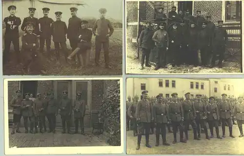 4 x Militaer ab 1909 Gruppenfotos (  )