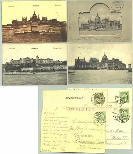 Budapest, Ungarn, 4 x 1901-13 (1026656)