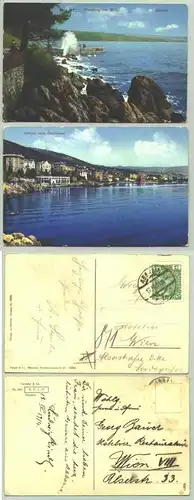 Abbazia,  2 x um 1914 (1026524)