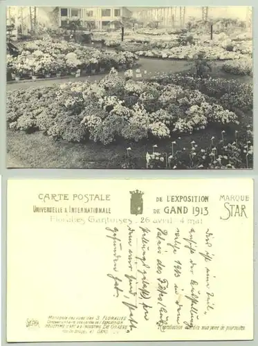 () Originalpostkarte : De L'exposition de GAND 1913. Floralies Gantoises.